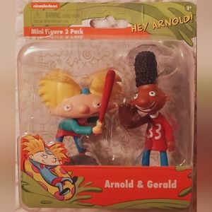 Arnold & Gerald Hey Arnold Mini Figures 2 Pk  Just Play New